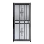 Grisham 36 in. x 80 in. Black with Brushed Nickel Universal/Reversible ...