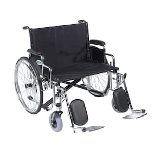 Sentra EC Heavy Duty Extra Wide Wheelchair, Detachable Desk Arms, Elevating Leg Rests and 28 in. Seat