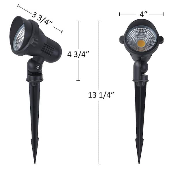 C Cattleya 600 Lumens Low-voltage Hardwired Black Aluminum