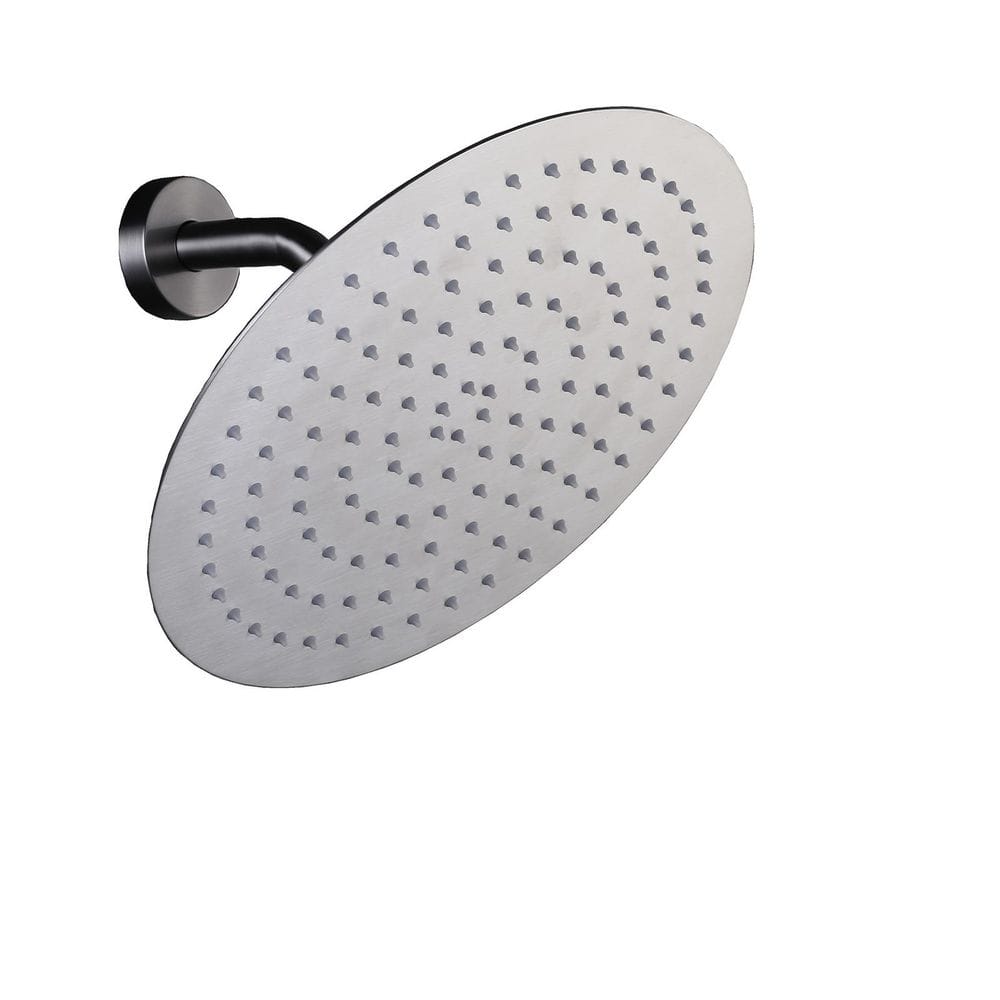 1-Spray Pattern with 1.8 GPM 10 in. Round Wall Mount Rain Fixed Shower Head with 360° Swivel in Brushed Nickel price history on PriceWatchPro
