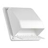 Lambro 6 in. Plastic Wall Exhaust or Air Intake Vent with Hinged Screen and Removable Damper, 351 (White) 351W