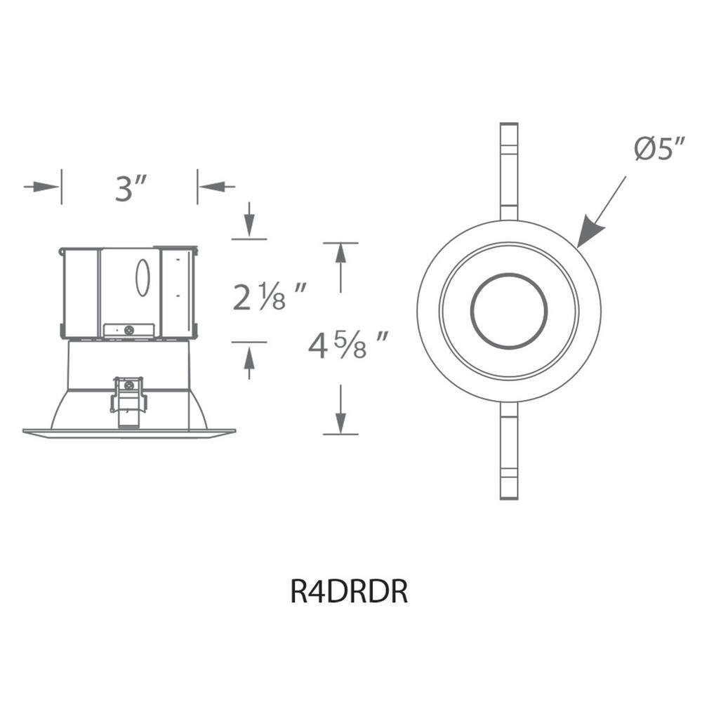 Black Aluminum 4in LED Round Recessed Light Kit