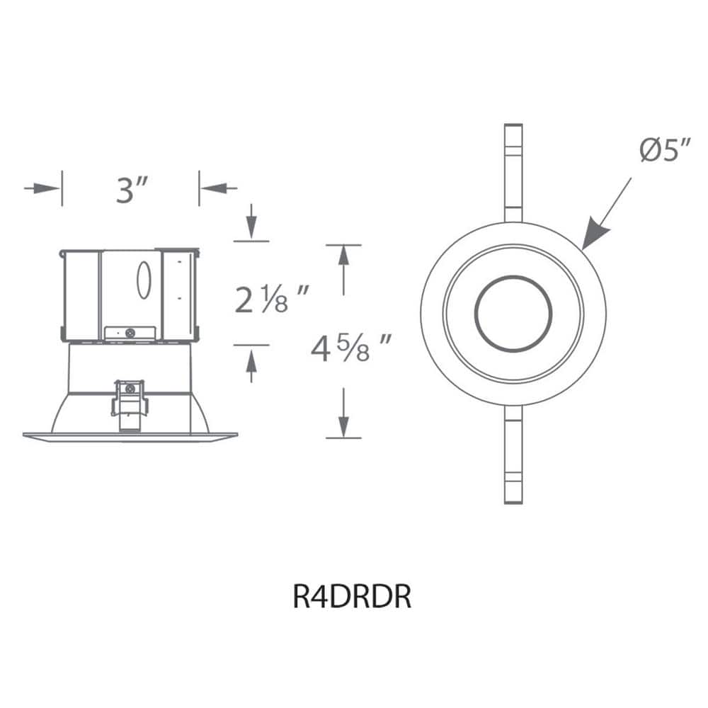 Black Aluminum 4in LED Round Recessed Light Kit