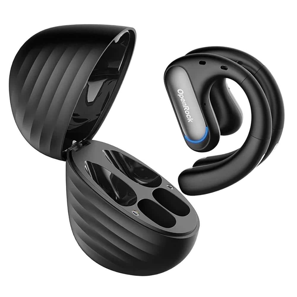 Black Wireless Bluetooth Open Earbuds and In-Ear with Microphone and Chargi