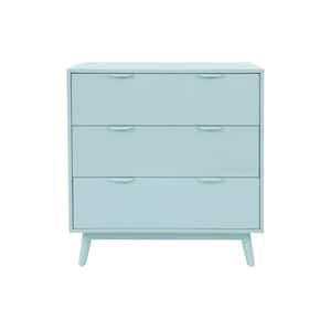 Amerlin Seafoam Wood 3 Drawer Chest of Drawers (31.5 in W. X 32.68 in H.)