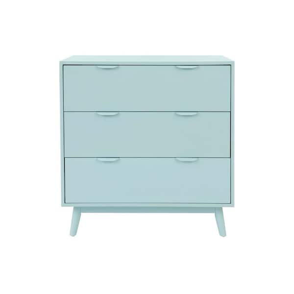 StyleWell Amerlin Seafoam Wood 3 Drawer Chest of Drawers (31.5 in W. X 32.68 in H.)