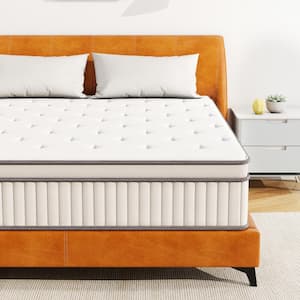 Twin Medium Firm Hybrid Memory Foam Breathable Mattress 12 in. Bed-in-a-Box Mattress in White