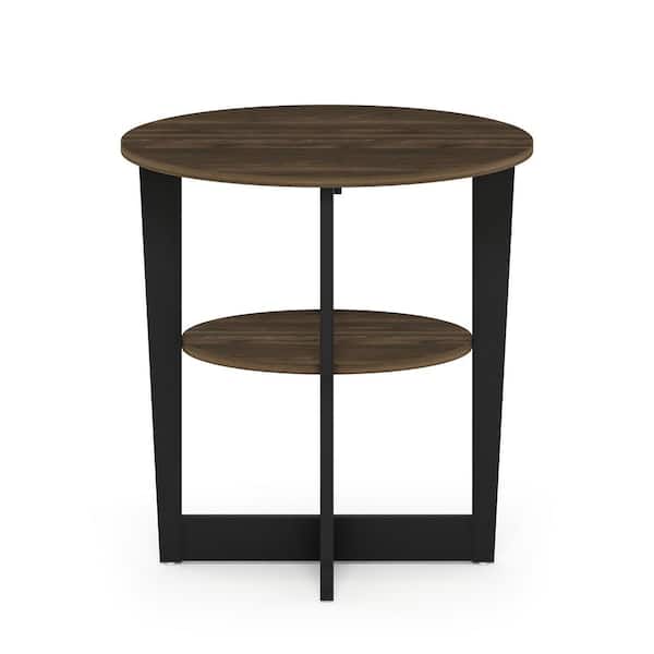 Furinno Jaya 19.5 in. Columbia Walnut Oval End Table