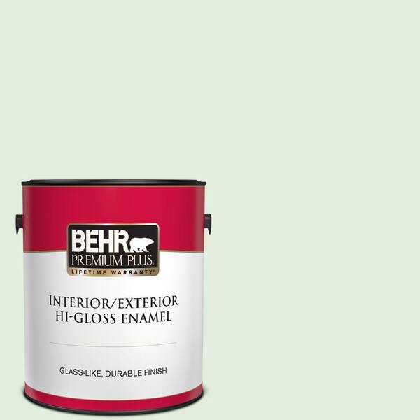 BEHR PREMIUM PLUS 1 gal. #460C-2 Spearmint Stick Hi-Gloss Enamel Interior/Exterior Paint