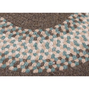 Chancery Bark 6 ft. x 6 ft. Round Braided Area Rug