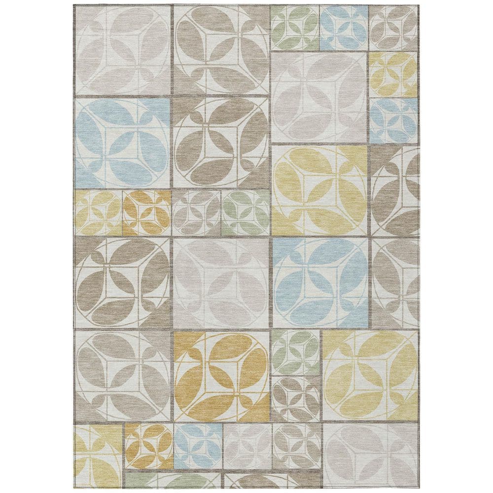 Chantille Machine Washable Indoor/Outdoor Abstract ACN2626 Ivory 3 ft. x 5 ft. Area Rug price history on PriceWatchPro