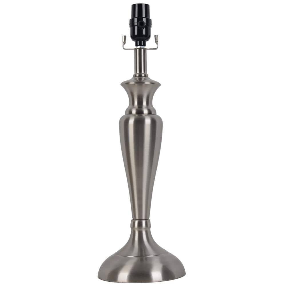 Mix and Match 18.5 in. H Brushed Nickel Table Lamp Base