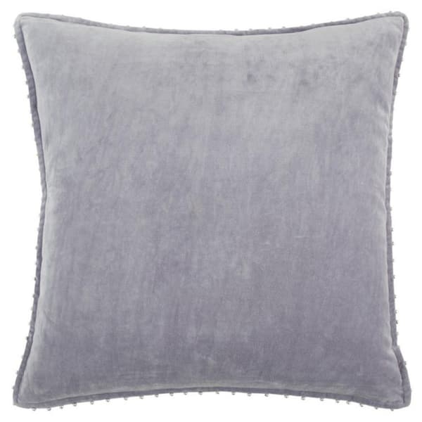 HomeRoots Lilac Solid Polyester 22 in. x 22 in. Throw Pillow