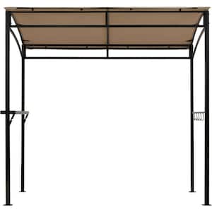 7 ft. x 4.5 ft. Brown Grill Gazebo Outdoor Patio Garden BBQ Canopy Shelter