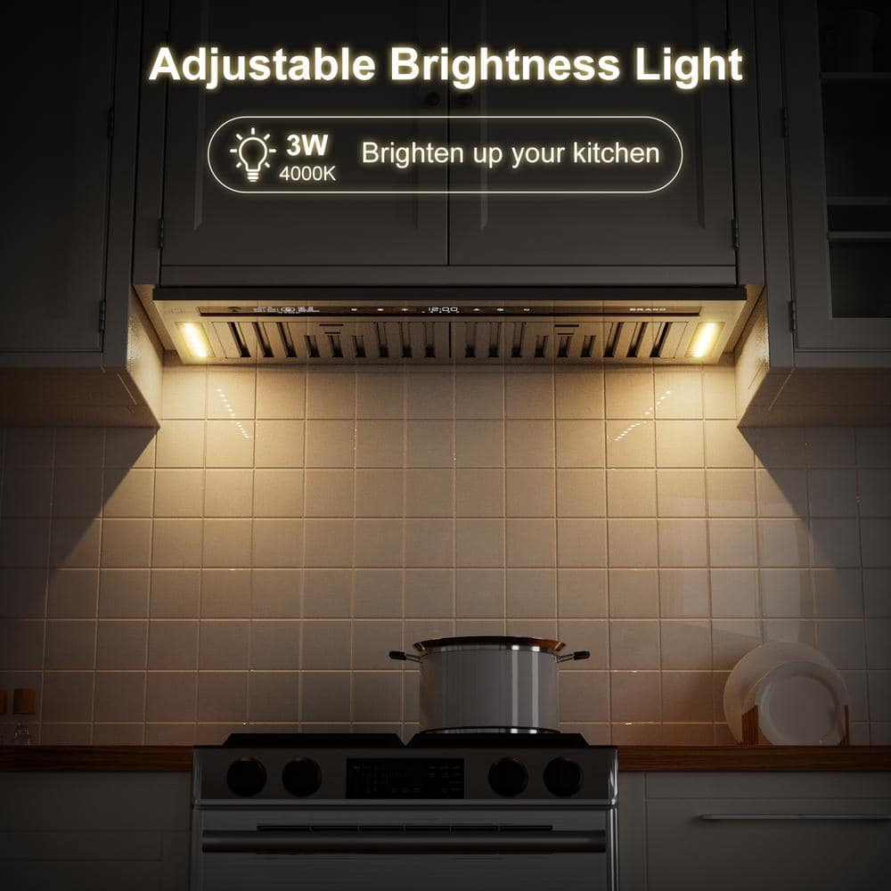 36-Inch Stainless Steel Convertible Range Hood with Charcoal Filter