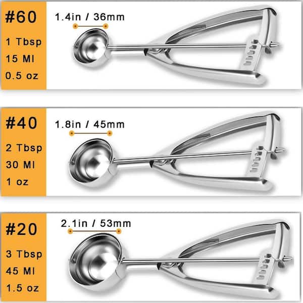 Lynzavix Cookie Scoop Set-Small/1 Tbsp, Medium/2 Tbsp, Large/3