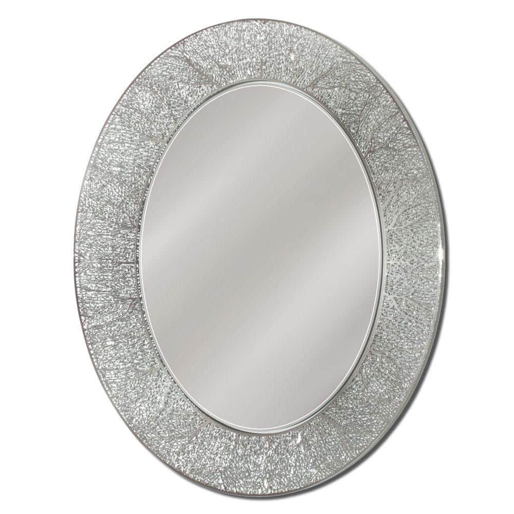 Head West 23 in. W x 29 in. H Frameless Oval Printed Bathroom Vanity ...