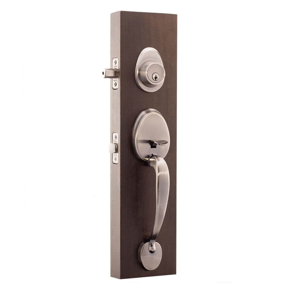 Antique Nickel Single Cylinder Deadbolt Handleset with Specialty Knob