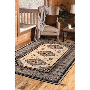 Tres Ivory 8 ft. x 11 ft. Indoor Area Rug