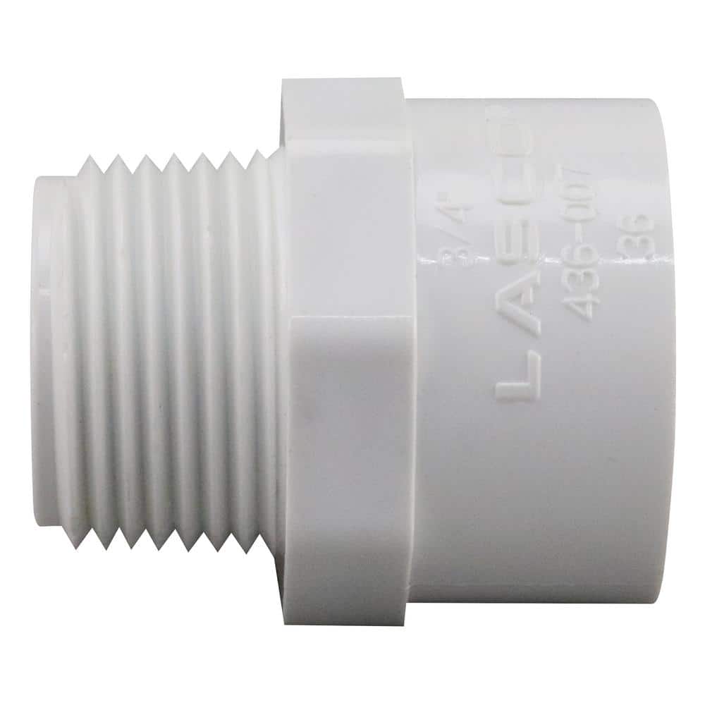 LASCO Fittings 3/4 in. PVC Schedule 40 MPT x Slip Male Adapter 436007BC  The Home Depot