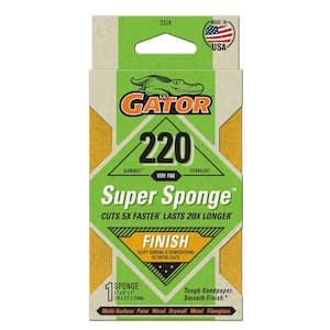Super Sponge 3 in. x 5 in. x 1 in. Very Fine 220-Grit Sanding Sponge
