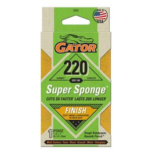 Super Sponge 3 in. x 5 in. x 1 in. Very Fine 220 Grit Sanding Sponge