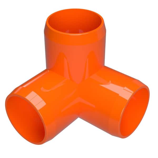 Formufit 1 in. Furniture Grade PVC 3Way Elbow in Orange (4Pack)F0013WEOR4 The Home Depot