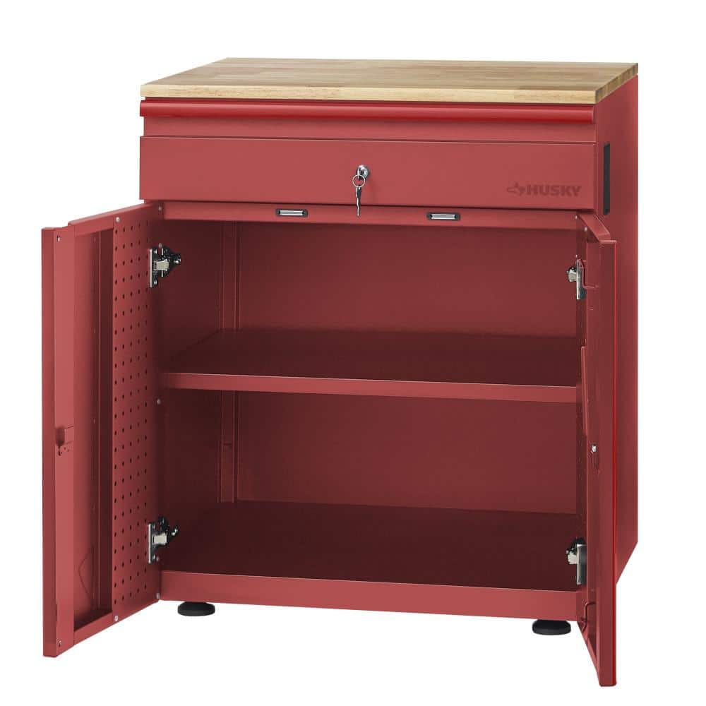 Heavy Duty Welded 20-Gauge Steel 1-Drawer 2-Door Garage Base Storage Cabine
