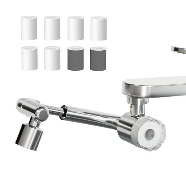 3 in. H x 6 in. W x 3.5 in. D Splash-proof Sink Faucet Extender with Filter, 1080° Rotating and 3-Mode Spray Attachment