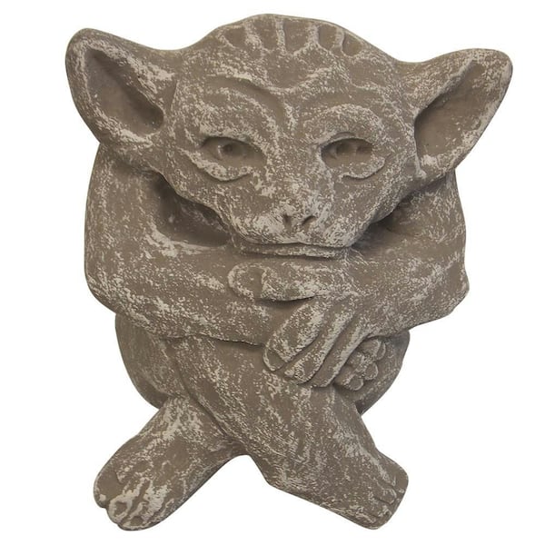 Unbranded - English Antique Concrete 4.75 in. H x 5 in. W "Le Beau" Gargoyle Garden Decor Single Piece