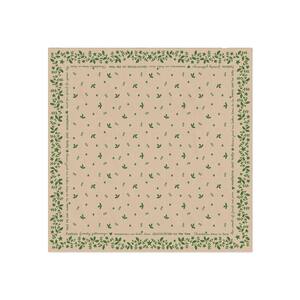 Christmas Time 36 in. W x 36 in. L Green Cotton Table Topper