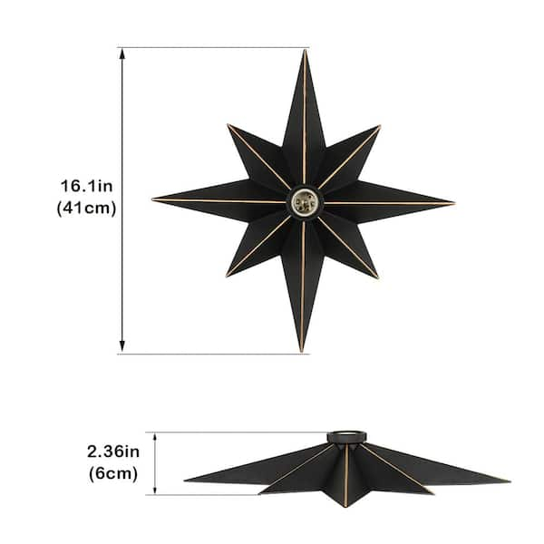 black star flush mount light