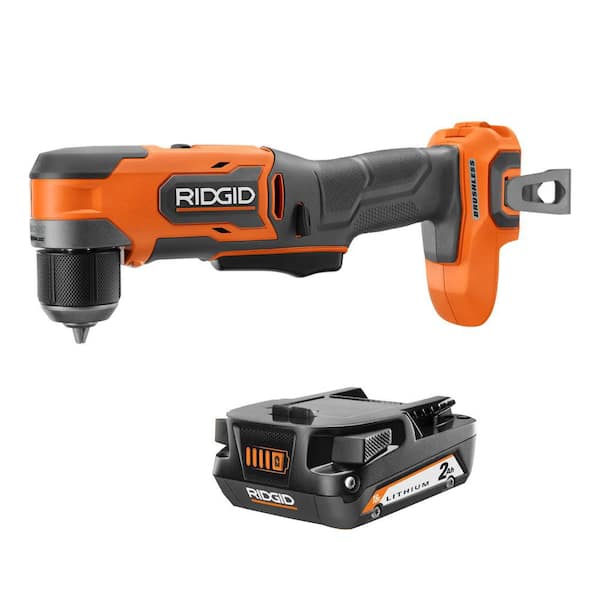 18V SubCompact Brushless Cordless 3/8 in. Right Angle Drill with FREE 2.0 Ah Battery