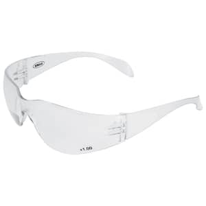 2.0 Power Iprotect Readers Bifocal Eye Protection, Clear Temple and Clear Lens