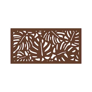 Tropics 4 ft. x 2 ft. Espresso Recycled Polymer Decorative Screen Panel, Wall Decor and Privacy Panel
