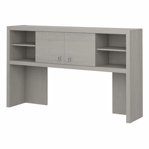Bush Furniture Echo Gray Sand Computer Desk Hutch