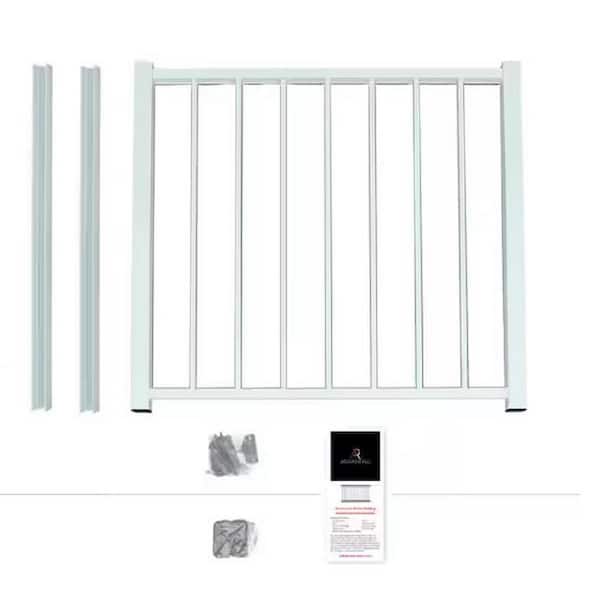 Aria Railing 36 in. x 48 in. White Powder Coated Aluminum Preassembled Deck Gate Kit