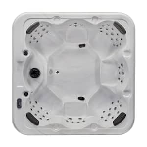Denali 7-Person 64 Jet Hot Tub with Pearl Grey Interior and Bluetooth
