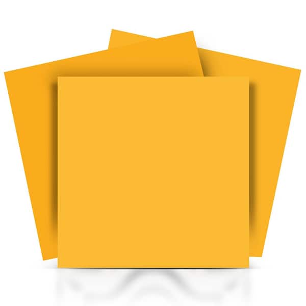 MI ALMA Yellow PW01 4 in. x 4 in. Vinyl Peel and Stick Tile (24-Tiles, 2.67 sq. ft. / Pack)