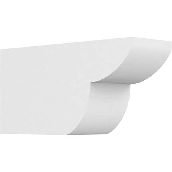 Ekena Millwork 4 in. x 6 in. x 12 in. Standard Crestline Architectural Grade PVC Rafter Tail Brace