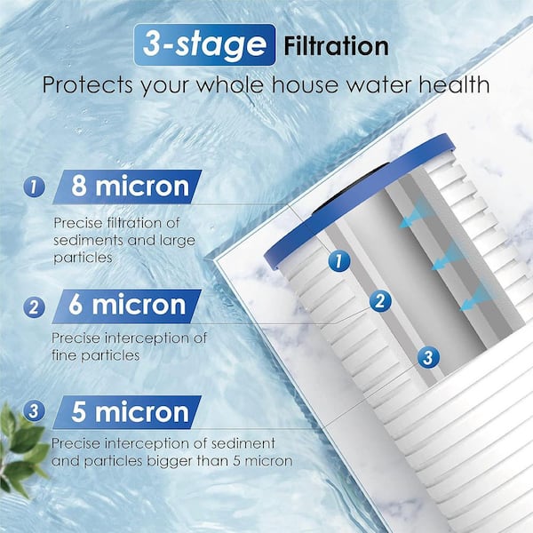 AP810 Whole House Water Filter, Replacement for 3M Aqua-Pure AP810, AP801,5 Micron, Well and Tap Water Filter,6 Packs