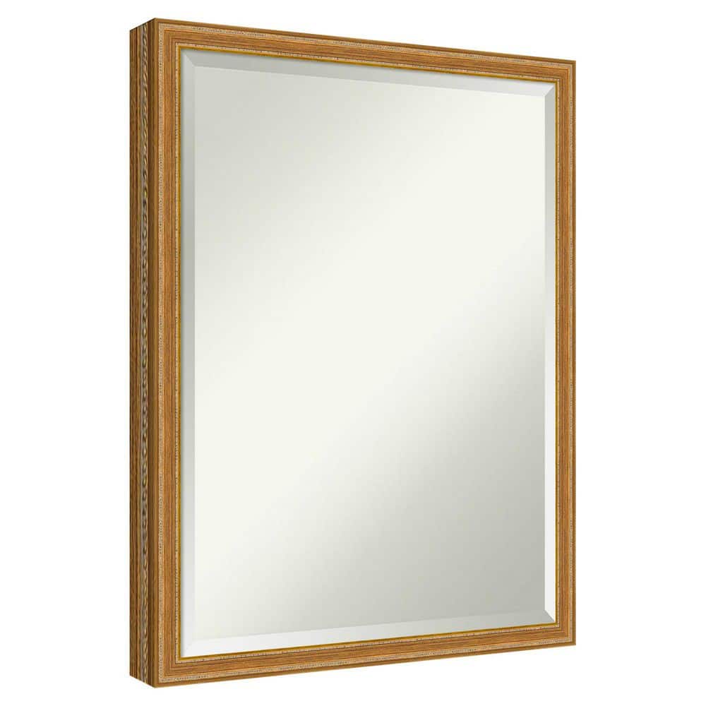 Cordelia Gold 19.75 in. x 25.75 in. Beveled Traditional Rectangle Wood Framed Bathroom Wall Mirror price history on PriceWatchPro