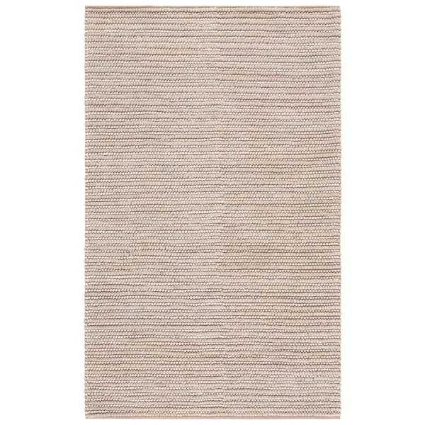 Natura 5 ft. x 8 ft. Taupe/Ivory Striped Solid Marle Area Rug