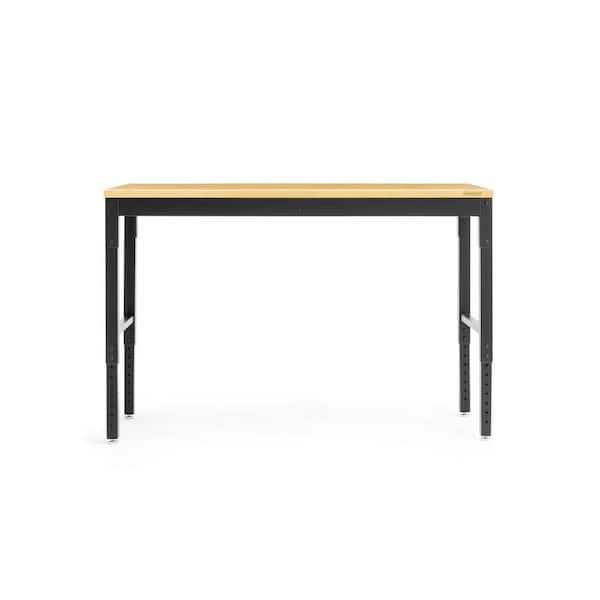 NewAge Products Pro Series 56 in. Black Workbench with Bamboo Worktop