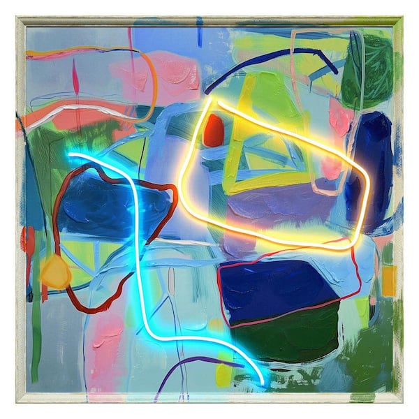 Classy Art 1-Piece Framed Mixed Media Abstract Wall Art 33 in. x 33 in ...