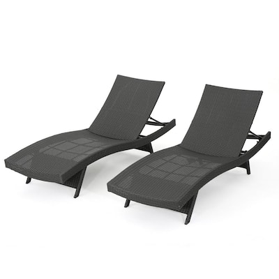 Salem gray 2-Piece Plastic Outdoor Chaise Lounge
