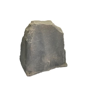 24" x 20" x 24" Med Gray Fake Rock Cover for Concealing and Protecting Well Casings, Backflows and Utility Devices