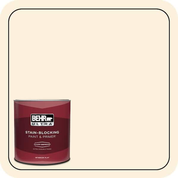 BEHR ULTRA 1 qt. #M260-1 String Cheese Extra Durable Flat Interior Paint & Primer