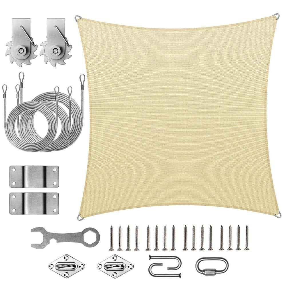 Pro Ring 18 ft. x 18 ft. Square Sun Shade Sail with Hardware TAWAL-Beige price history on PriceWatchPro