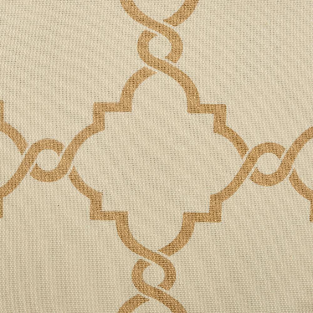 Saratoga Beige and Gold Cotton Blend Grommet Top Valance